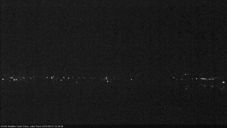Lake Travis webcam, August 27, 2016 9:55 PM CT