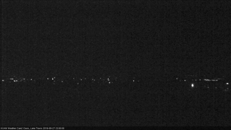 Lake Travis webcam, August 27, 2016 10:10 PM CT