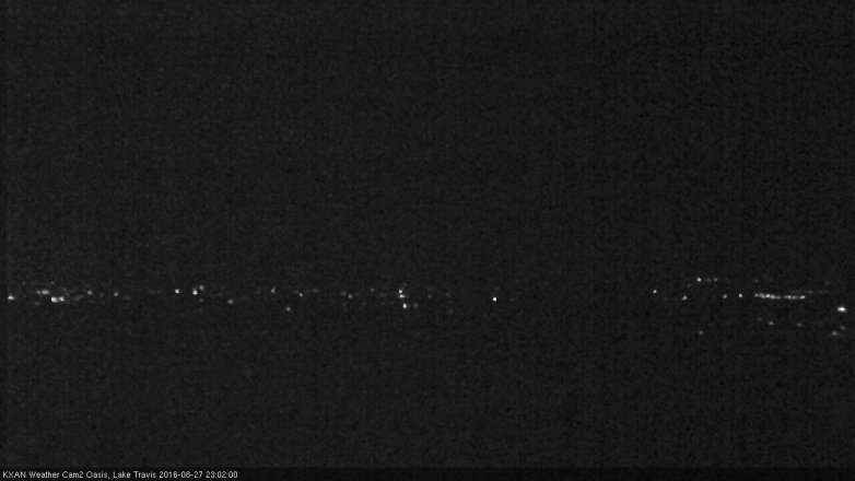 Lake Travis webcam, August 27, 2016 10:25 PM CT