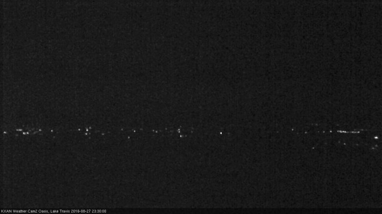 Lake Travis webcam, August 27, 2016 10:45 PM CT