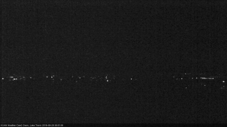 Lake Travis webcam, August 27, 2016 11:05 PM CT