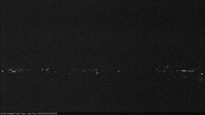 Lake Travis webcam, August 27, 2016 11:20 PM CT