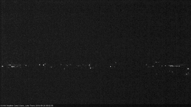 Lake Travis webcam, August 27, 2016 11:25 PM CT