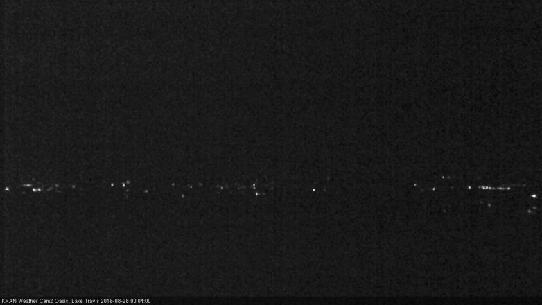 Lake Travis webcam, August 27, 2016 11:35 PM CT