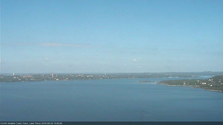 Lake Travis webcam, August 28, 2016 9:15 AM CT