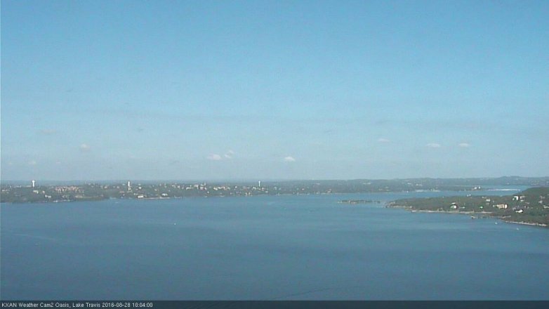 Lake Travis webcam, August 28, 2016 9:20 AM CT