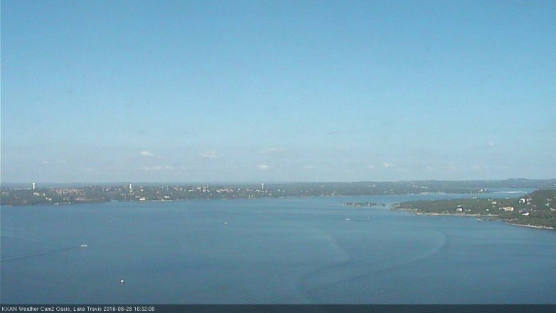 Lake Travis webcam, August 28, 2016 9:35 AM CT