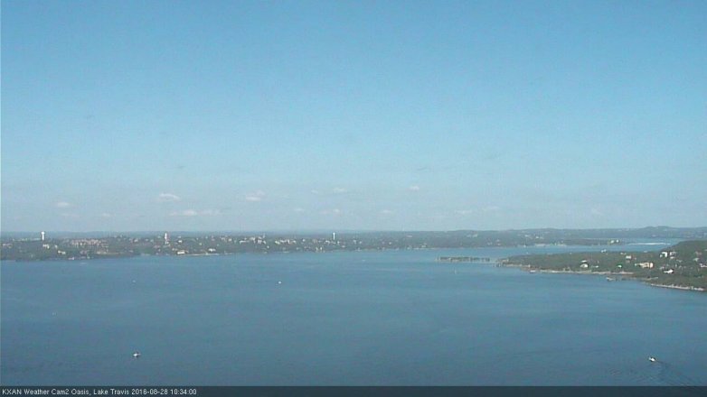 Lake Travis webcam, August 28, 2016 10:00 AM CT
