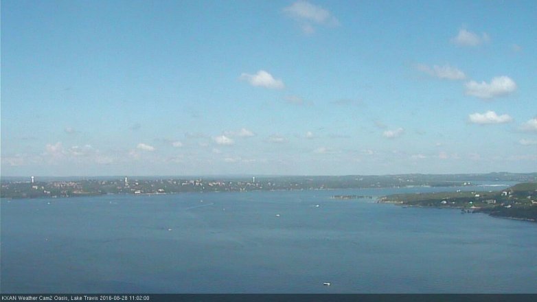 Lake Travis webcam, August 28, 2016 10:05 AM CT