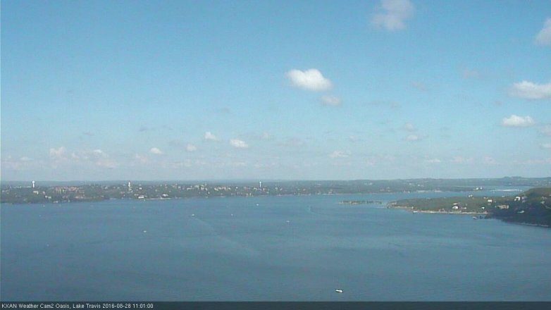 Lake Travis webcam, August 28, 2016 10:20 AM CT