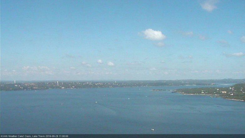 Lake Travis webcam, August 28, 2016 10:25 AM CT