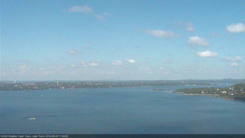 Lake Travis webcam, August 28, 2016 10:30 AM CT