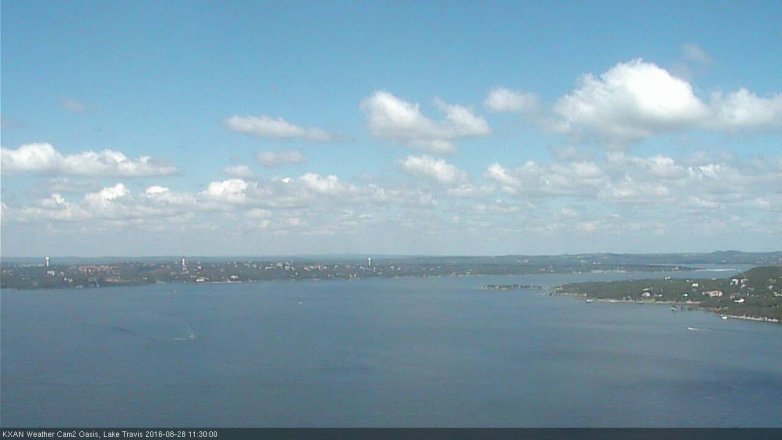Lake Travis webcam, August 28, 2016 10:40 AM CT
