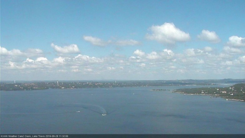 Lake Travis webcam, August 28, 2016 10:45 AM CT