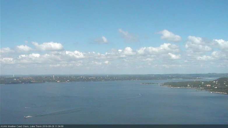 Lake Travis webcam, August 28, 2016 10:50 AM CT