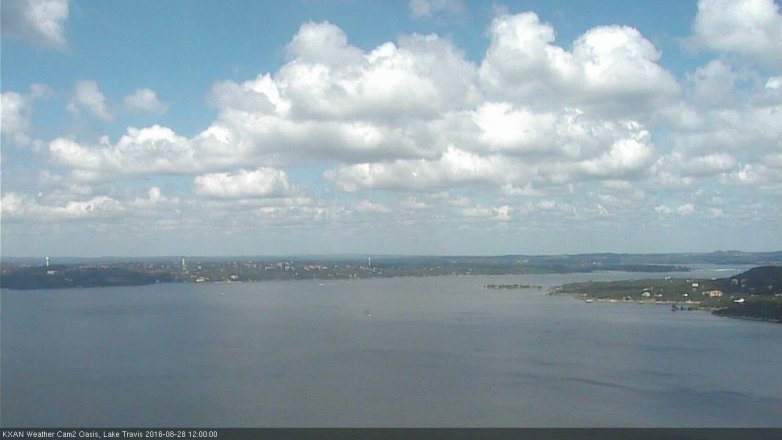 Lake Travis webcam, August 28, 2016 11:30 AM CT