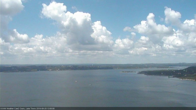 Lake Travis webcam, August 28, 2016 12:05 PM CT