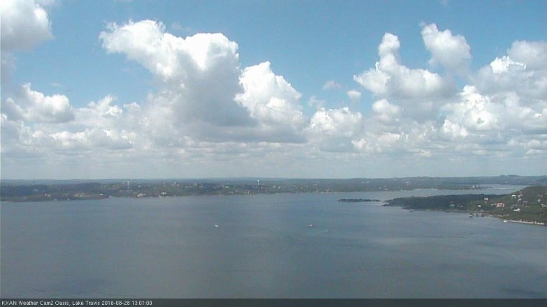 Lake Travis webcam, August 28, 2016 12:25 PM CT