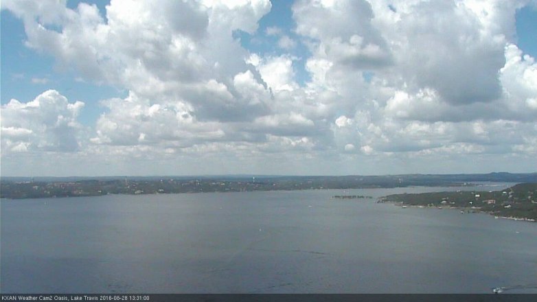 Lake Travis webcam, August 28, 2016 12:35 PM CT