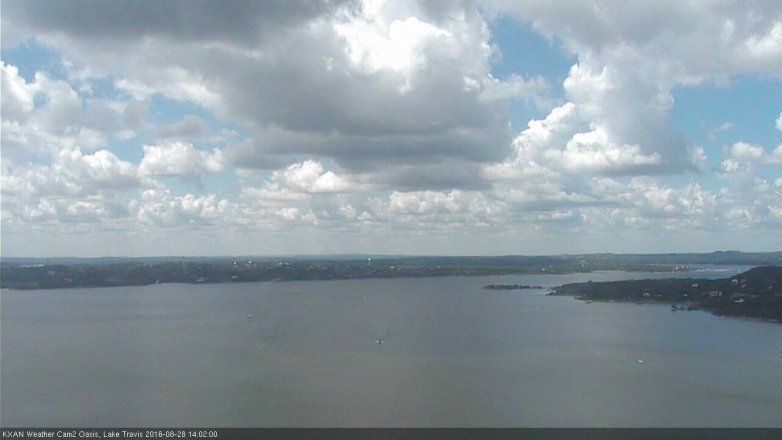 Lake Travis webcam, August 28, 2016 1:05 PM CT