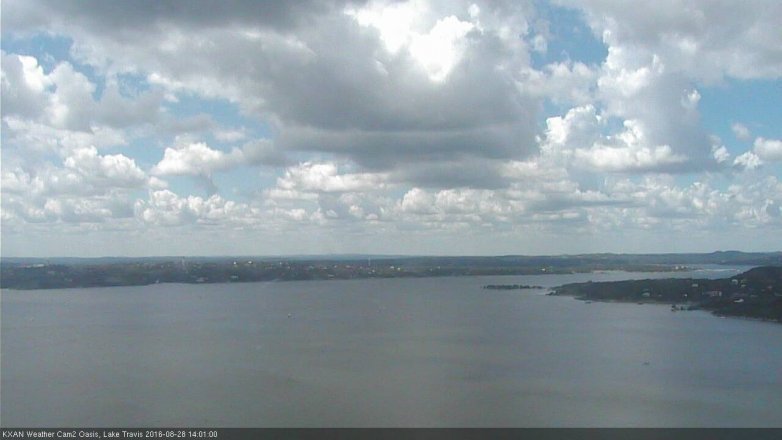 Lake Travis webcam, August 28, 2016 1:10 PM CT