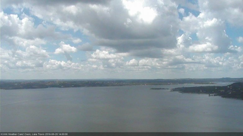 Lake Travis webcam, August 28, 2016 1:20 PM CT