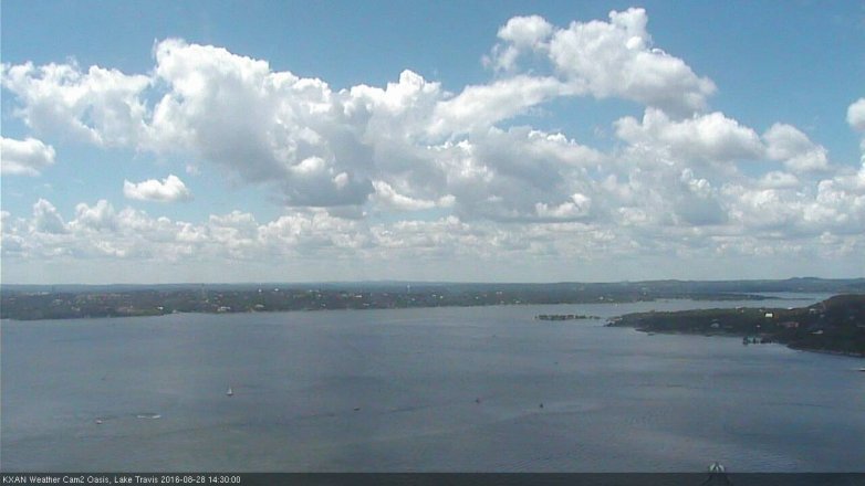 Lake Travis webcam, August 28, 2016 2:00 PM CT