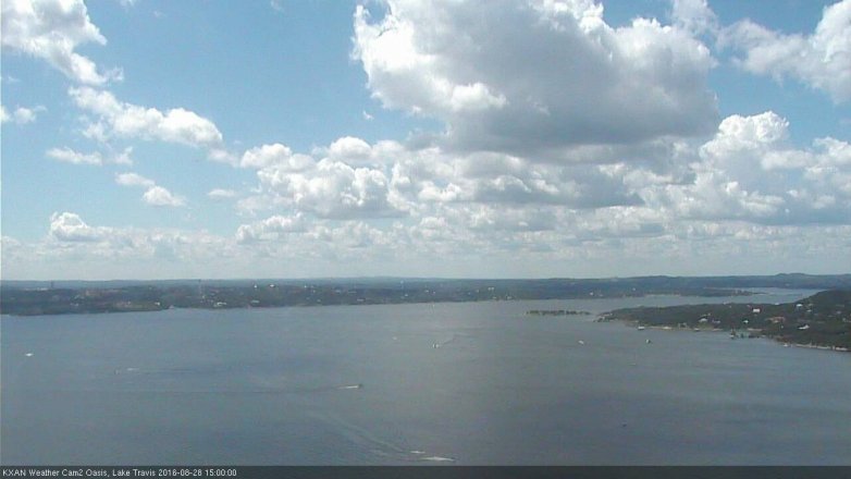 Lake Travis webcam, August 28, 2016 2:15 PM CT