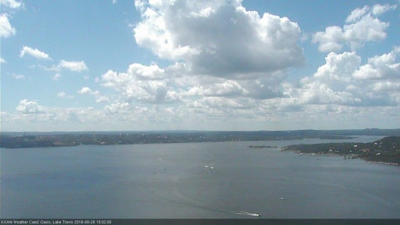 Lake Travis webcam, August 28, 2016 2:25 PM CT