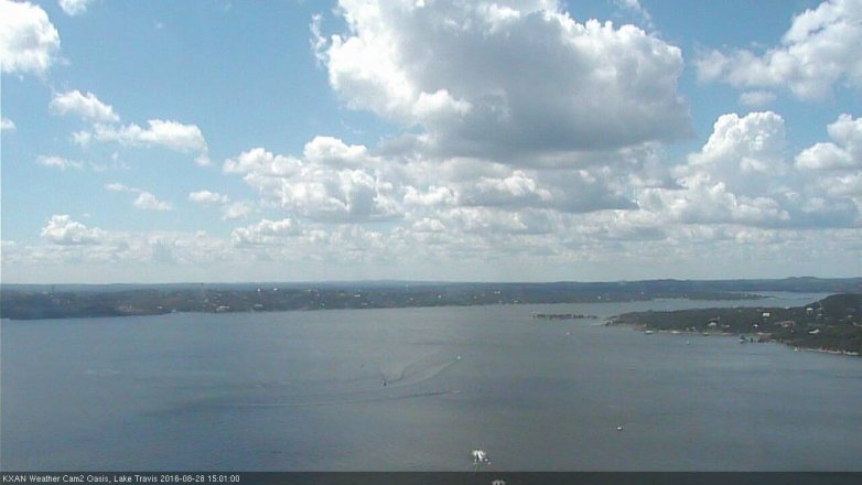 Lake Travis webcam, August 28, 2016 2:30 PM CT