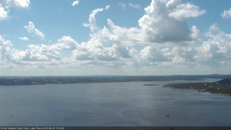Lake Travis webcam, August 28, 2016 2:45 PM CT