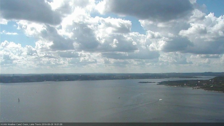Lake Travis webcam, August 28, 2016 3:05 PM CT