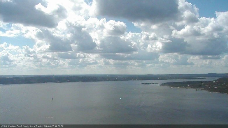 Lake Travis webcam, August 28, 2016 3:15 PM CT