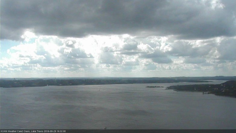 Lake Travis webcam, August 28, 2016 3:35 PM CT