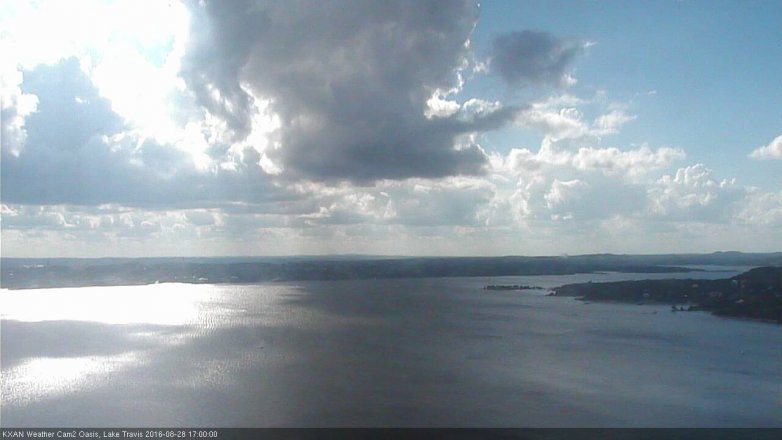 Lake Travis webcam, August 28, 2016 4:05 PM CT