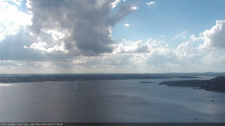 Lake Travis webcam, August 28, 2016 4:25 PM CT