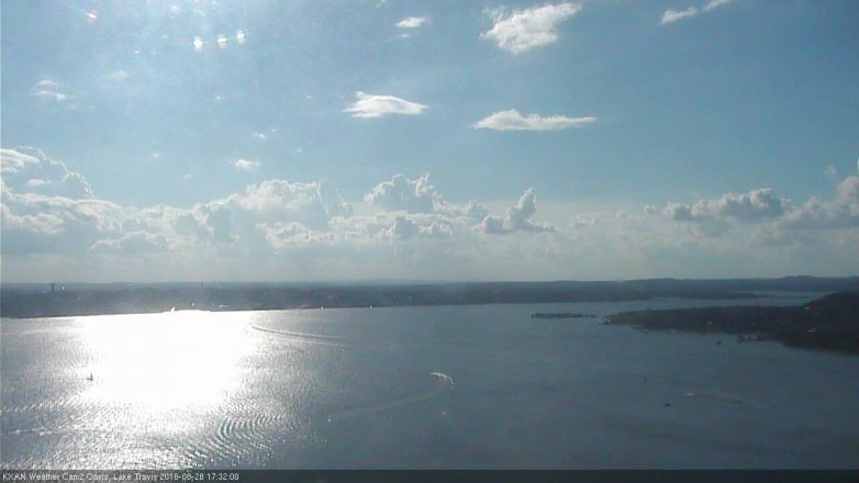 Lake Travis webcam, August 28, 2016 4:40 PM CT