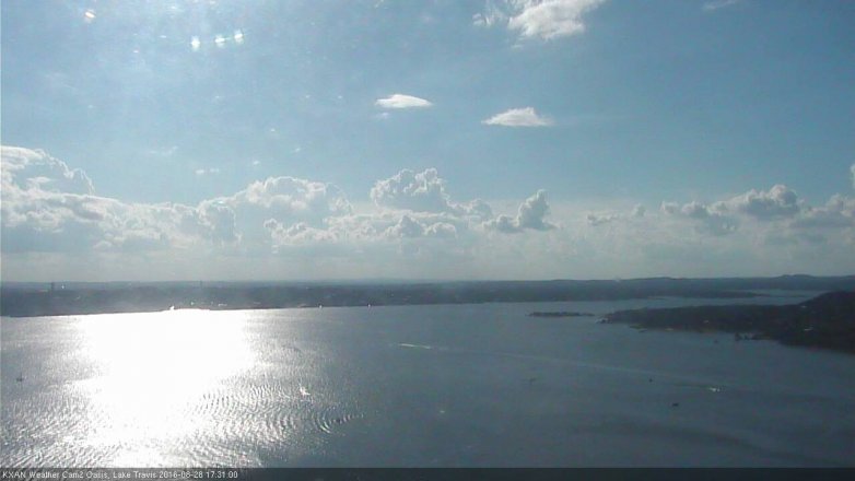 Lake Travis webcam, August 28, 2016 4:50 PM CT