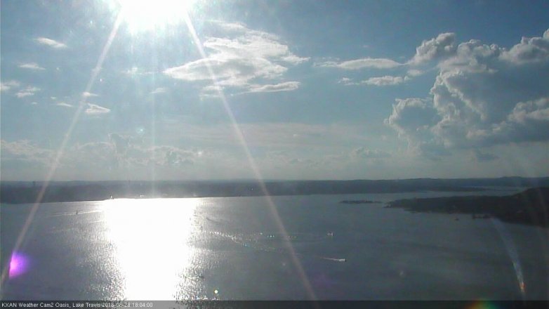 Lake Travis webcam, August 28, 2016 5:25 PM CT