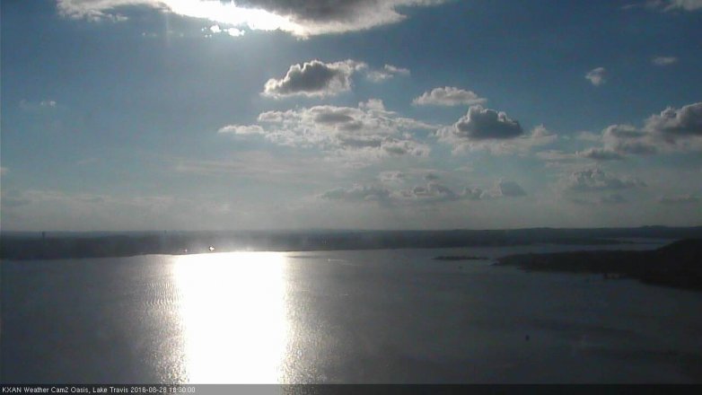 Lake Travis webcam, August 28, 2016 5:50 PM CT