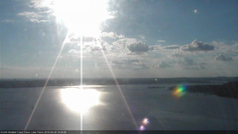 Lake Travis webcam, August 28, 2016 6:05 PM CT