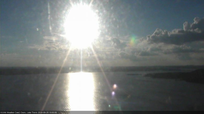 Lake Travis webcam, August 28, 2016 6:10 PM CT