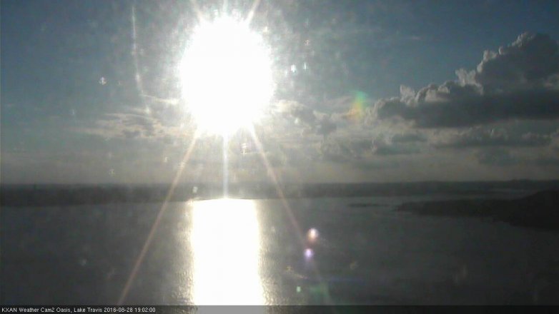 Lake Travis webcam, August 28, 2016 6:15 PM CT