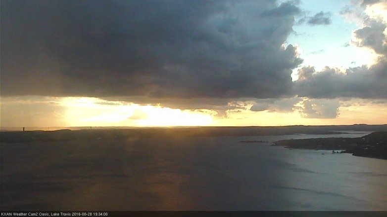 Lake Travis webcam, August 28, 2016 6:55 PM CT