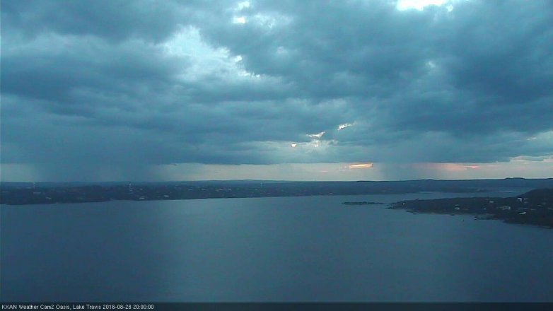 Lake Travis webcam, August 28, 2016 7:10 PM CT