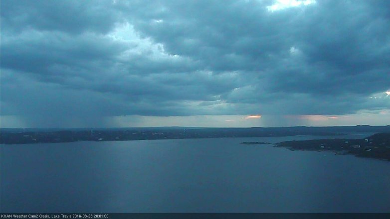 Lake Travis webcam, August 28, 2016 7:30 PM CT