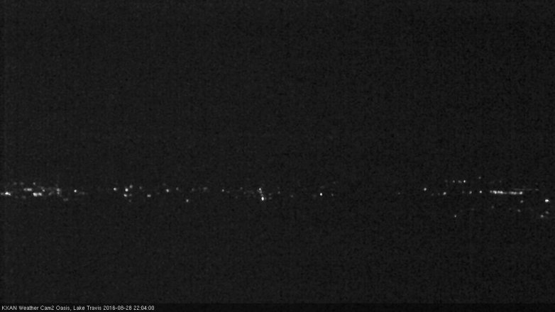 Lake Travis webcam, August 28, 2016 9:10 PM CT