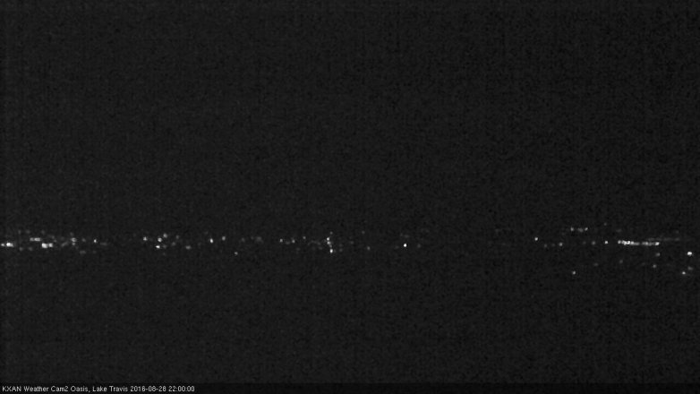Lake Travis webcam, August 28, 2016 9:20 PM CT