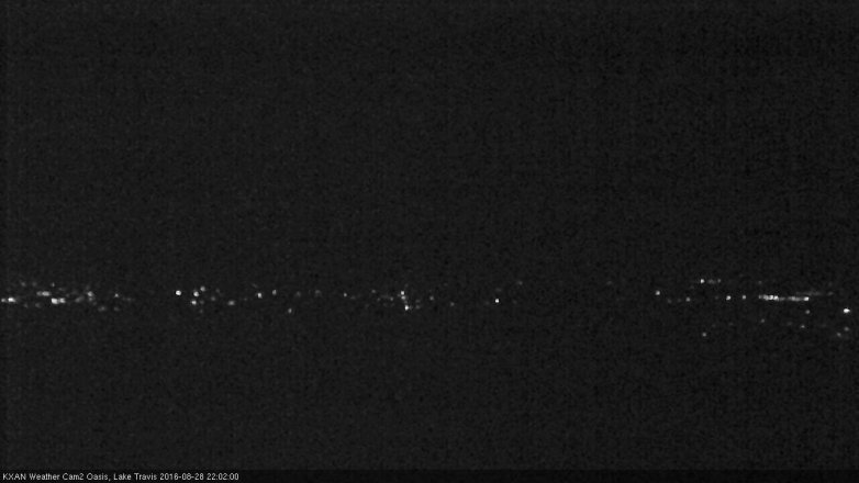 Lake Travis webcam, August 28, 2016 9:25 PM CT