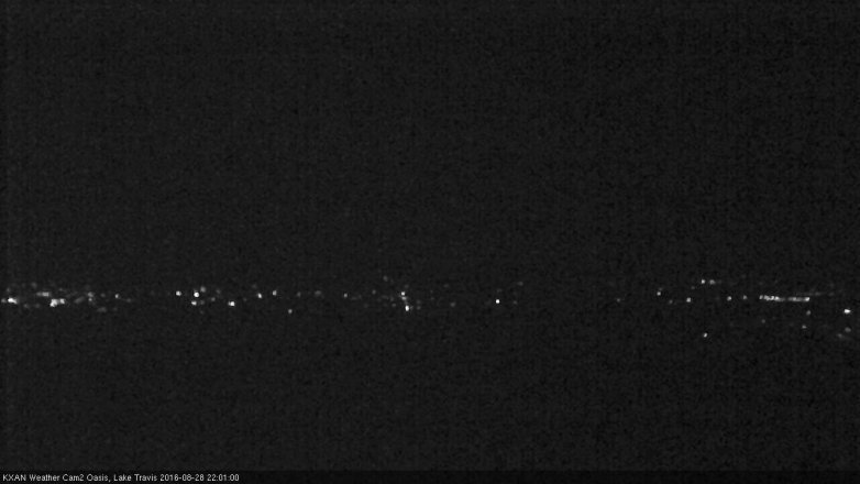 Lake Travis webcam, August 28, 2016 9:30 PM CT